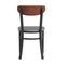 Emma and Oliver Yara Industrial Dining Chair with Rolled Steel Frame and Solid Wood Seat - 500 lbs. Static Weight Capacity